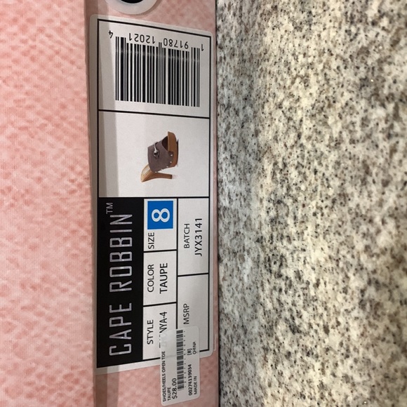 Cape Robbin Open Toe Heels Size: 8, Color: Taupe NWT - Picture 5 of 5